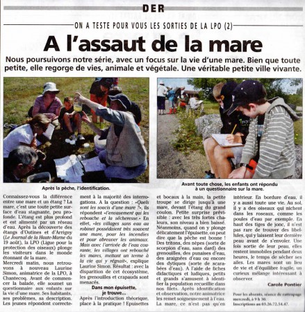 notre sortie avec la lpo trouver des petits animaux